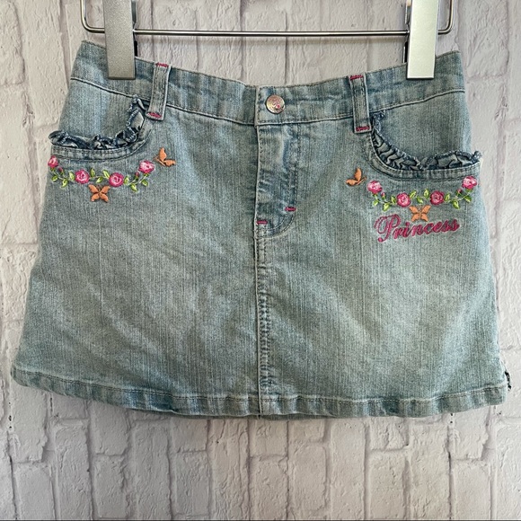 Disney Jean Skirt Shorts Princess Girls Size 6X